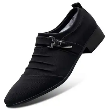 Новая мужская повседневная обувь на плоской подошве с острым носком, большие размеры, дышащие замшевые мужские кроссовки на плоской подошве, мужские лоферы на низком каблуке, обувь