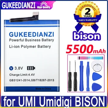 GUKEEDIANZI Batteria 5500 мАч/6800 мАч для UMI Umidigi BISON GT/Pro 6,67-Дюймовый Аккумулятор С Инструментами