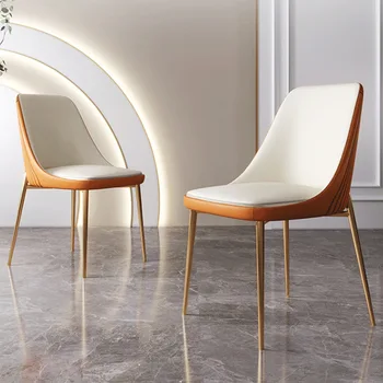 Легкий роскошный современный минималистичный домашний обеденный стул, стул для столовой в маленькой квартире со спинкой