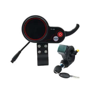Дисплей TF-100, Приборная панель, 6Pin + 3PIN Ключ замка зажигания, Спидометр для скейтбординга, запчасти для электрического скутера Kugoo M4