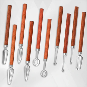 Инструменты для гончарного дела Резак для рисования с деревянной ручкой, резак для рисования с керамической кромкой из нержавеющей стали