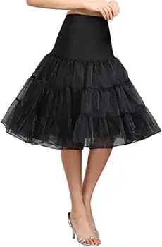 Романтическая женская винтажная нижняя юбка 50-х годов в стиле рокабилли длиной 25 дюймов