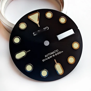 Модифицированный И Собранный Циферблат часов Подходит Для механизма NH36A Seiko 4R36 SKX007 С Эмалевым Солнечным Рисунком Японского Super C3 Glow