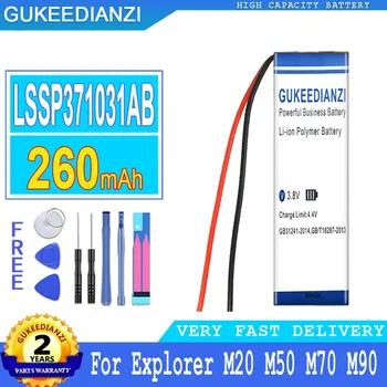 Аккумулятор GUKEEDIANZI для Explorer, Аккумулятор для Bluetooth-гарнитуры, 260 мАч, LSSP371031AB, M20, M50, M70, M90, E10, E80, Explorer 80,500