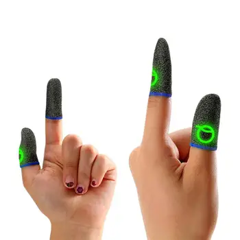 Игровой рукав для пальцев из ультратонкого серебристого волокна, дышащий, светящийся чехол для пальцев с сенсорным экраном