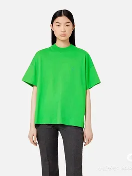 y2k летняя хлопковая футболка с вышивкой love с коротким рукавом и круглым вырезом 2023, модные универсальные топы, повседневная свободная женская одежда