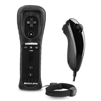 Пульт дистанционного управления 2 в 1 для консоли Nintendo Wii Беспроводной геймпад Контроллер Nunchuck Пульт дистанционного управления джойстик Joypad с Motion Plus