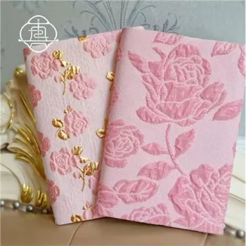 【Золотисто-розовая роза】Оригинальные обложки для тетрадей формата А5 А6 ручной работы, чехол для книжки, обложка для дневника из ткани ручной работы, в наличии