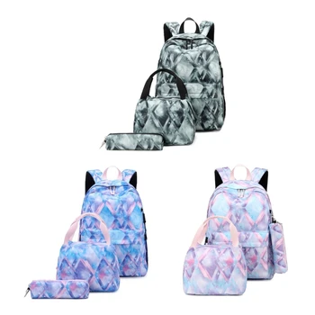 Многофункциональный рюкзак для женщин, студенческие школьные сумки с цветочным принтом, рюкзак большой емкости, дорожный рюкзак, сумка для ланча