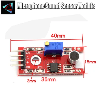 Модуль датчика звука голоса микрофона Датчики аналогового цифрового выхода KY-038 для Arduino KY 038 Высокочувствительное обнаружение звука