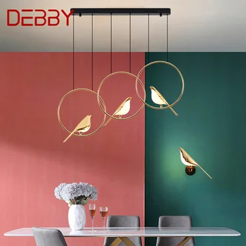 Подвесной светильник DEBBY Nordic в стиле постмодерн, Винтажный светодиодный светильник-птица, Креативный дизайн, декор для домашнего кабинета, столовой, спальни