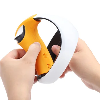 Чехол для ручки контроллера Hifylux для Playstation VR2 Силиконовый чехол для ручки Защитные рукава чехол для PS VR2 Часть оранжевая