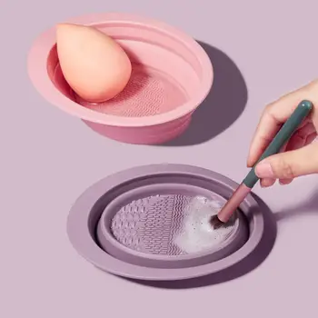 Косметический инструмент Легкая складная силиконовая щетка для мытья посуды для путешествий