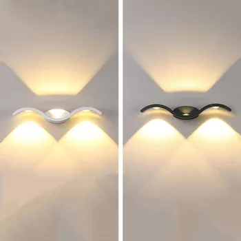 Светодиодный настенный светильник IP65 Алюминиевый Наружный Водонепроницаемый Садовый забор Модный настенный светильник для спальни, прикроватной тумбочки, лестницы в гостиную