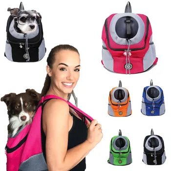 Сетчатая сумка для переноски собак, переноска для собак, рюкзак с двойным плечом, портативный дорожный рюкзак, Уличная сумка для переноски собак, дорожная сумка