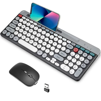 Bluetooth-совместимая Комбинированная Клавиатура и Мышь С Плавным Набором Текста Полноразмерный Набор Клавиатуры для Ноутбука PC Table