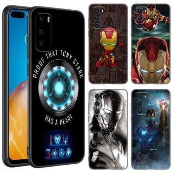 Чехол Для Телефона Marvel Iron Man Для Huawei P8 P9 P10 P20 P30 P40 Lite E P50 P Smart Pro Z S 2018 2019 2020 2021 Мягкий Черный Чехол из ТПУ
