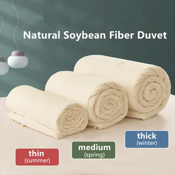 Теплое зимнее одеяло из натурального соевого волокна, супер мягкое детское одеяло с наполнителем, дышащее одеяло, детское зимнее одеяло