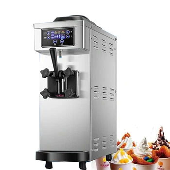 Настольная машина для производства мягкого мороженого One Flavor 220V/110V для замораживания мороженого с морозильной камерой для мороженого