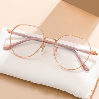 Оптические очки в круглой оправе, Новые Стильные очки для близорукости, отпускаемые по рецепту для мужчин и женщин, Роскошные очки для близорукости с минусом диоптрий