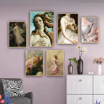 Картина в стиле Ренессанса, классический постер фильма, Самоклеящийся художественный постер, наклейка из крафт-бумаги в стиле ретро, Декоративная панель для комнаты 