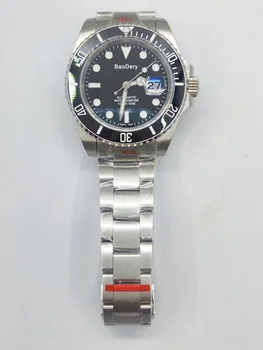 мужские часы 40 мм, автоматическая нержавеющая сталь и сапфировое зеркало, высококачественные модные деловые наручные часы