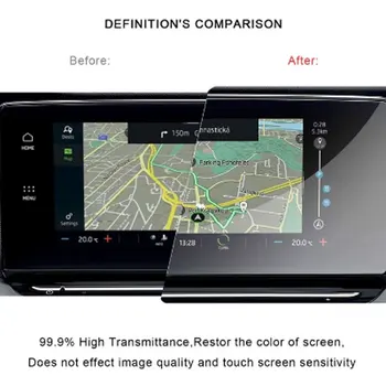 Автомобильный GPS Навигатор Сенсорный Центральный Экран Защитная пленка из закаленного стекла Для салона автомобиля Octavia MK4 2020 10 Дюймов