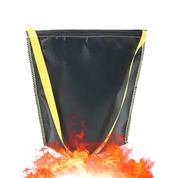 Тканевая сумка для огнетушителя, тканевая сумка для древесного угля для барбекю, тканевая сумка для огнетушителя, удобная огнестойкая сумка для хранения в кемпинге
