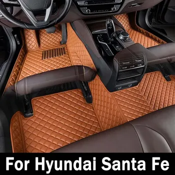 Автомобильные коврики для Hyundai Santa Fe (пятиместные) 2010 2011 2012 Пользовательские автомобильные накладки для ног, автомобильный ковер