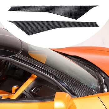 Для Corvette C7 2014-2019 Отделка Передней Стойки Лобового стекла Автомобиля Из Мягкого Углеродного Волокна, Замена Молдинга Боковой панели
