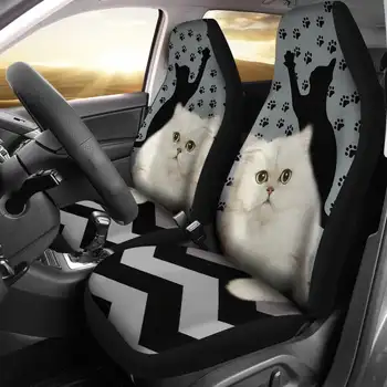 Комплект чехлов для автомобильных сидений с принтом персидских кошачьих лап, 2 шт., автомобильные аксессуары, чехол для сиденья