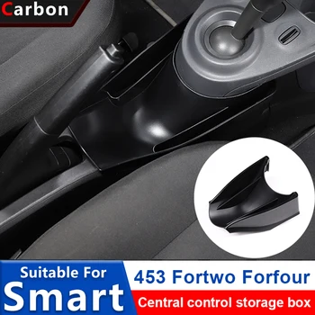 Черный ящик для хранения центральной консоли автомобиля Smart 453 Fortwo Forfour 2015-2019 Аксессуары для модификации коробки для внутренней отделки