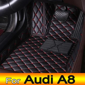 Автомобильные коврики для Audi A8 D3 4E 2006 ~ 2010 Ковер Роскошный Кожаный коврик Прочный коврик Внутренняя часть автомобиля с защитой от грязи Автомобильные Аксессуары