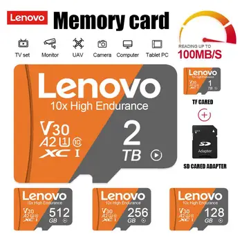 Lenovo Высокоскоростная 2TB Micro TF SD-Карта U3 V30 SD/TF Флэш-Карта Памяти 1TB 512GB 256GB 128GB Class 10 Для Nintendo Switch GoPro