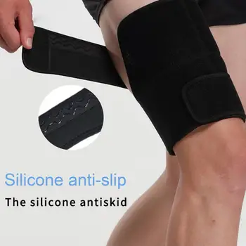Долговечные леггинсы, компрессионный рукав для бедер с двойной волной, силиконовый дизайн для облегчения боли в подколенном сухожилии, противоскользящий для мужчин