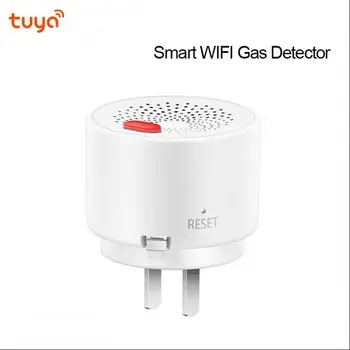 Tuya WiFi Умный Датчик Газовой сигнализации Домашний Подключаемый Газовый детектор Smart Life /Tuya App Поддержка Дистанционного Управления Alexa Home