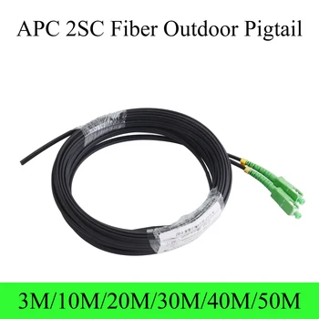 Волоконно-оптический Отрезок APC 2SC Оптический кабель 2-Жильный Однорежимный Симплексный Наружный Патч-корд 3 М/10 М/20 М/30 М/40 М/50 М
