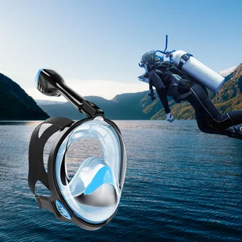 Подводное плавание маска очки разделение трубку для дыхания под водой плавать очки анти-туман, поддержка для GoPro складывая снаряжение для дайвинга