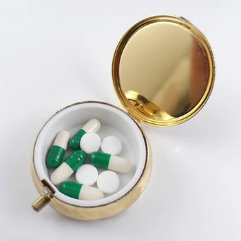 Металлические коробочки для таблеток, контейнер-органайзер для лекарств, футляр для лекарств, коробка для конфет
