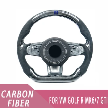 Подходит для-Volkswagen Для модификации Многофункционального Гоночного рулевого колеса R8/Rs / Gti/Golf R Из углеродного волокна
