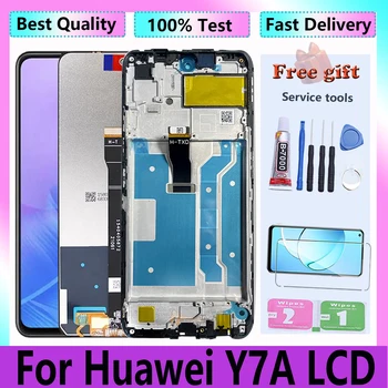 Оригинальный ЖК-дисплей для Huawei Y7A с сенсорным экраном в рамке, дигитайзер в сборе, замена запчастей для мобильного телефона