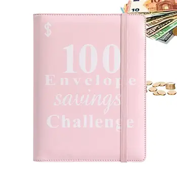 100 конвертов в формате Challenge Binder A5 Challenge Book Со 100 конвертами В формате Cash Saving Binder Для фонда отдыха Портативный органайзер для денег