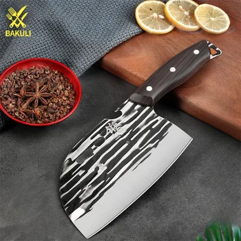 Кухонный нож BAKULI из нержавеющей стали, женский нож, нож для разделки рыбы, нож с круглой головкой, нож для нарезки ломтиками