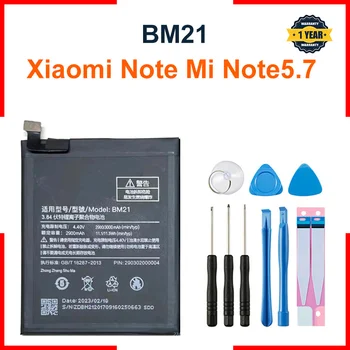 5 шт./лот Аккумулятор для замены мобильного телефона BM21 для Xiaomi Note 3GB 3000mAh Литий-ионный аккумулятор для мобильного телефона