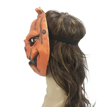 XXFD Костюм страшной тыквенной маски, головной убор из тыквы, реквизит для костюмированной вечеринки на Хэллоуин, Маска ужаса, Тыквенная голова, маска для всего лица