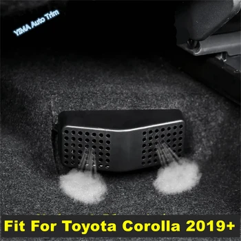 Черный теплый пол, воздуховод кондиционера, вентиляционное отверстие, решетка радиатора, накладка, подходит для Toyota Corolla 2019-2023, аксессуары для интерьера автомобиля