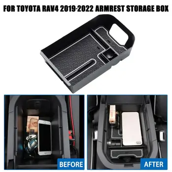 Коробка для Хранения Подлокотника Центральной Консоли Автомобиля Toyota RAV4 19-23 Органайзер Держатель Контейнера Лоток Автомобильные Аксессуары F5A5