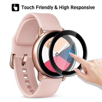 Защитная Пленка Для Экрана 20D Мягкое Стекло Для Samsung Galaxy Watch Active 2 40 мм 44 мм Полное Покрытие Изогнутый Край Закаленное Стекло Пленка