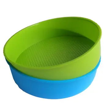 Силиконовая форма Для выпечки Круглой формы для торта 26 см / 10 дюймов, форма Для выпечки синего и зеленого цветов случайная