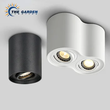 Светодиодный светильник GU10 Потолочный светильник поверхностного монтажа с одной/ двойной головкой Мощностью 10 Вт 14 Вт Точечная светодиодная лампа для домашнего освещения в отеле